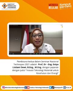 Pembicara Kedua Seminar Nasional Technopex 2021