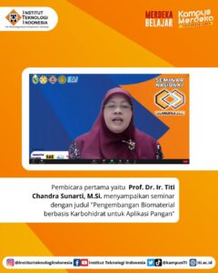 Pembicara Pertama Seminar Nasional Technopex 2021